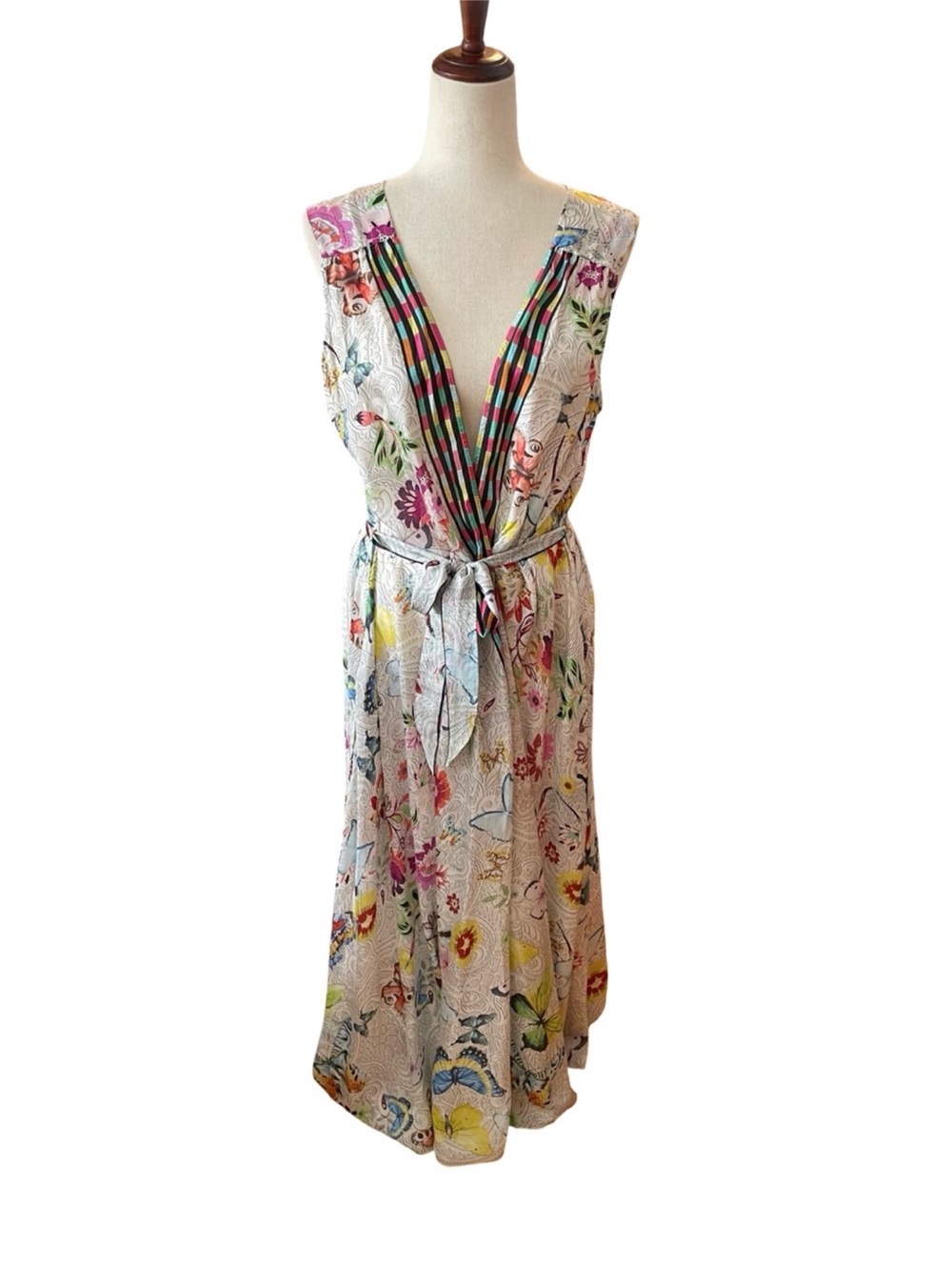 JOHNNY WAS EDITH MAXI DRESS SILK BUTTERFLIES - Picture 2 of 12